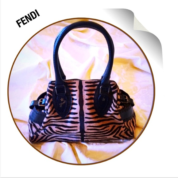 Fendi Handbags - Fendi (Authentic) Zebra print Bag du jour handbag
